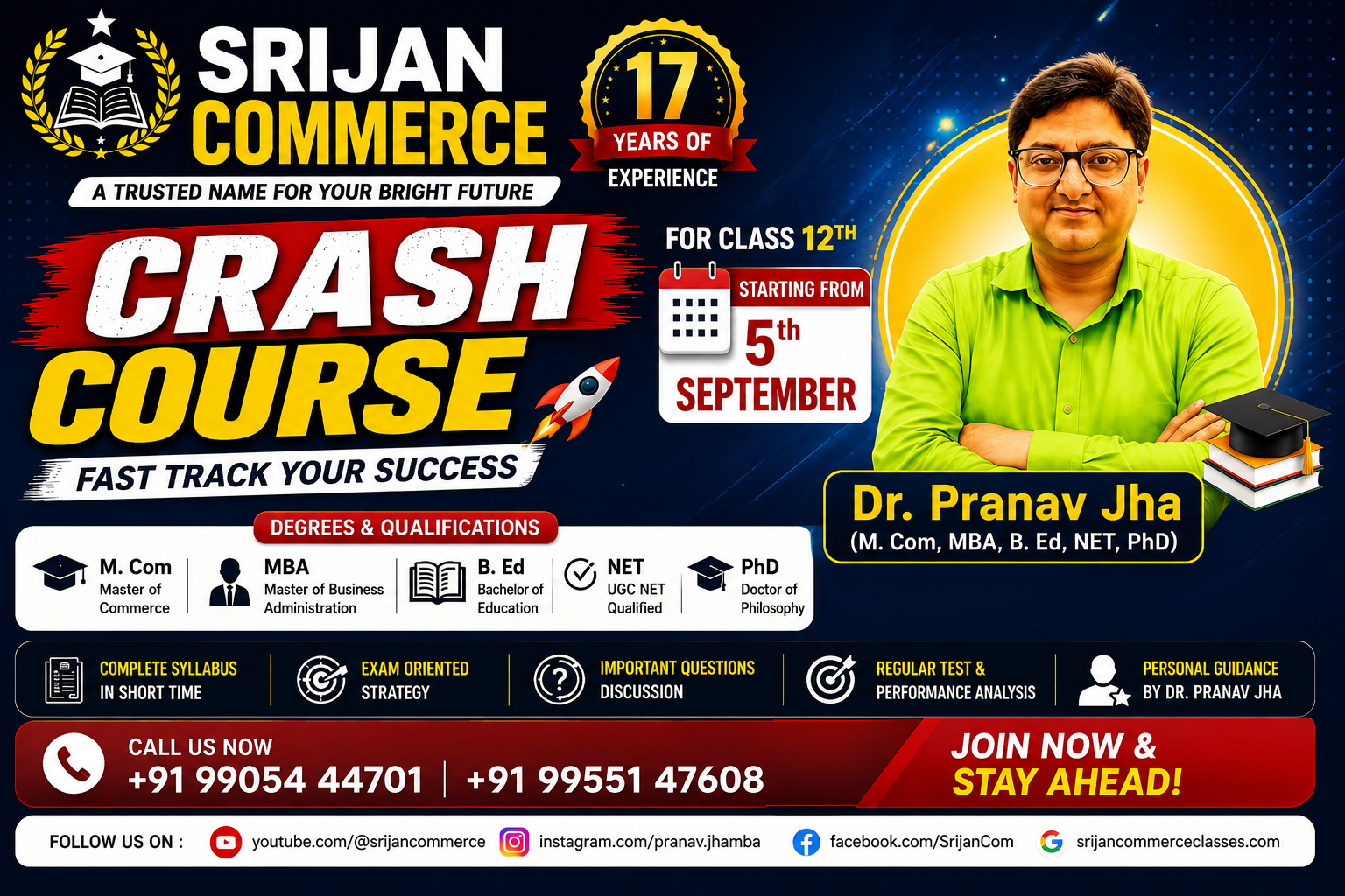 Upcoming Crash Course Batches